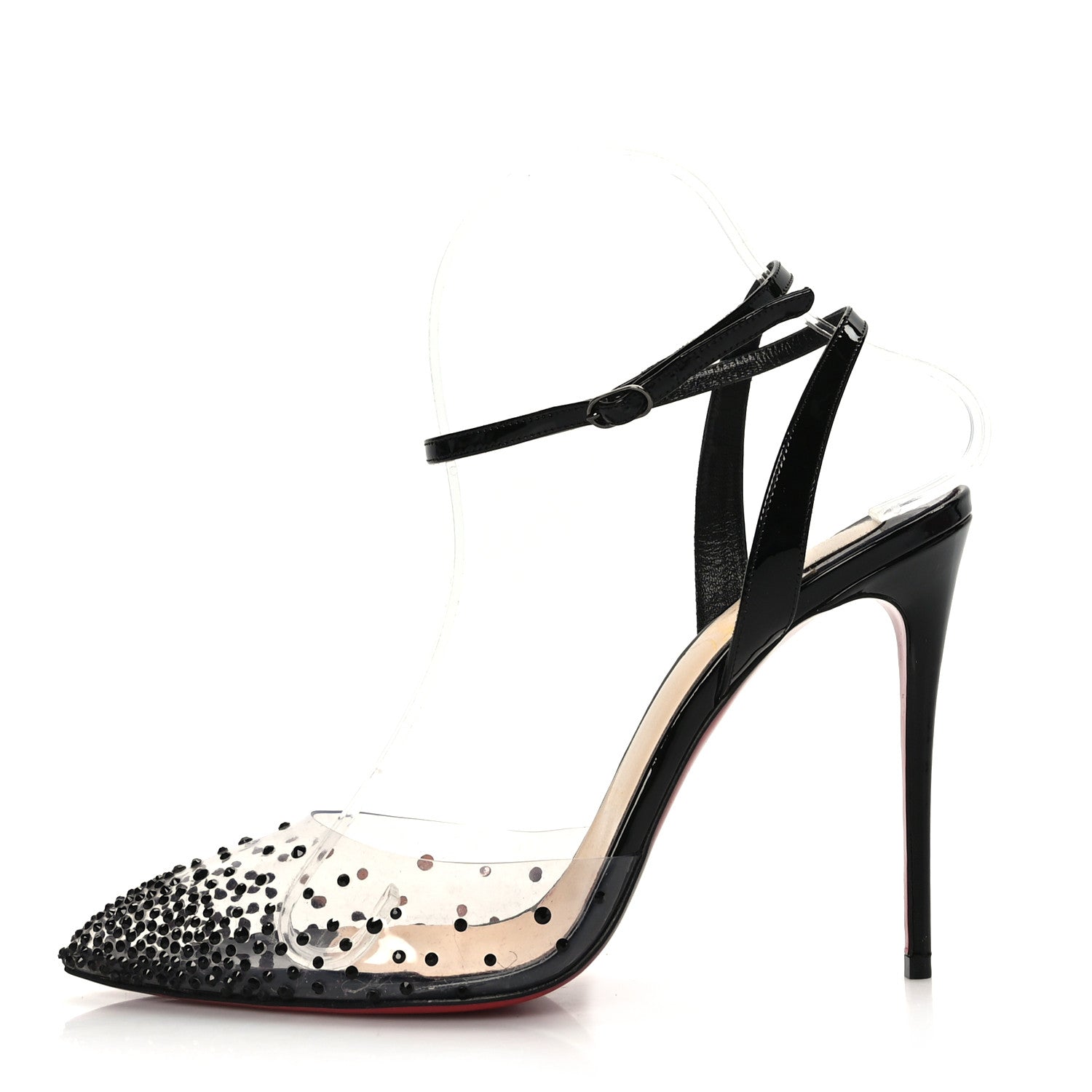 Christian Louboutin PVC Patent Psychic Spikaqueen 100 Pumps 39 Black 1 of 7