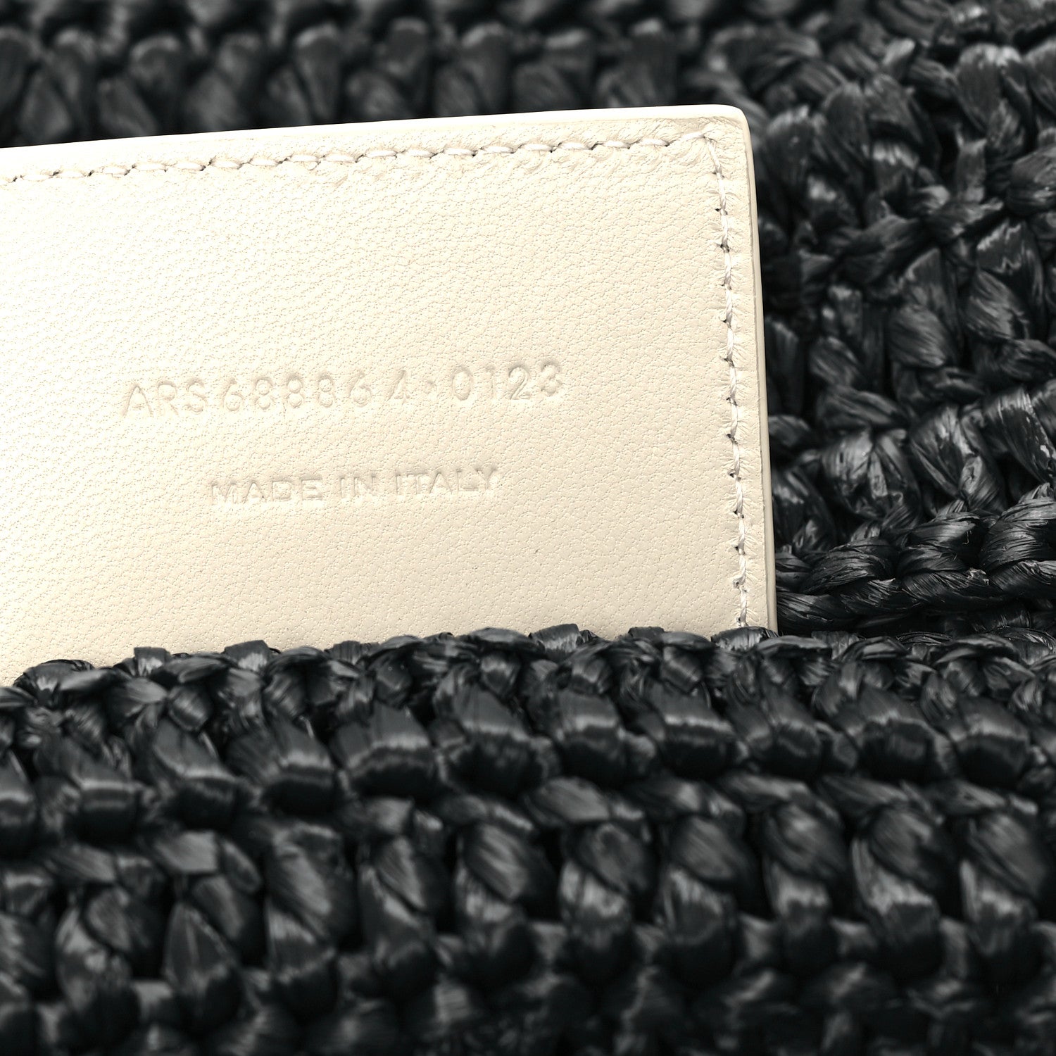 Saint Laurent Raffia Rive Gauche Tote Black 7 of 11