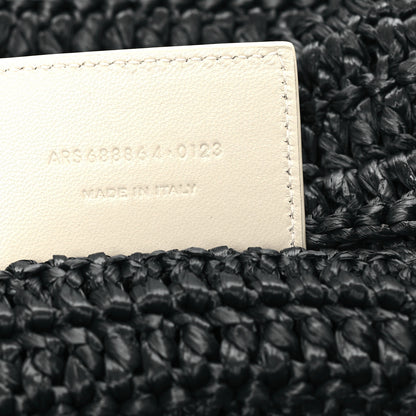 Saint Laurent Raffia Rive Gauche Tote Black 7 of 11