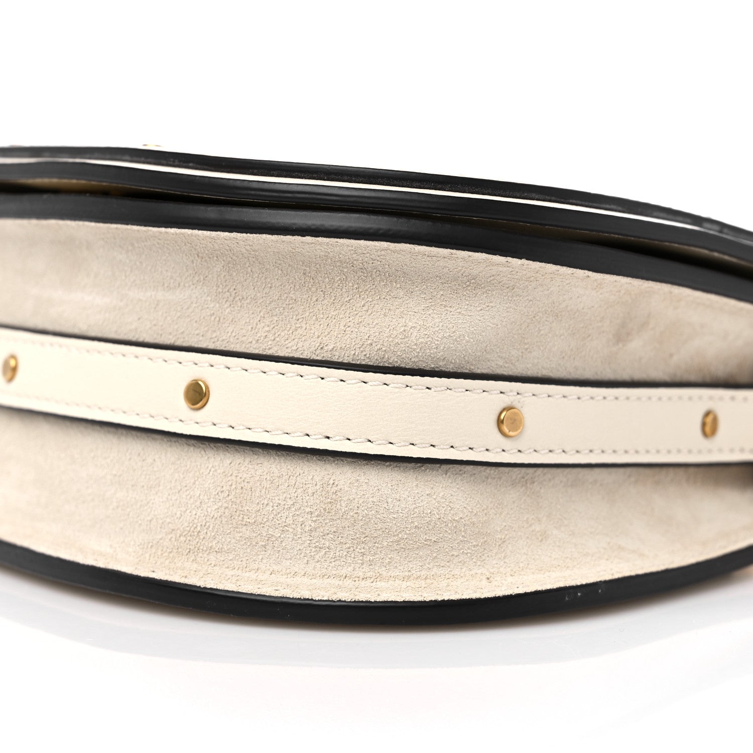 Chloe Calfskin Suede Small Nile Bracelet Bag Off White 8 of 8