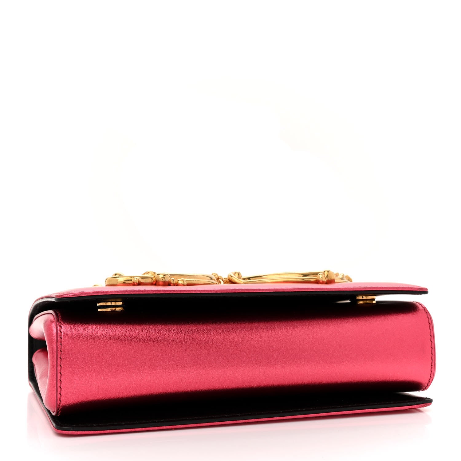 Dolce & Gabbana Metallic Calfskin DG Girls Shoulder Bag Red
