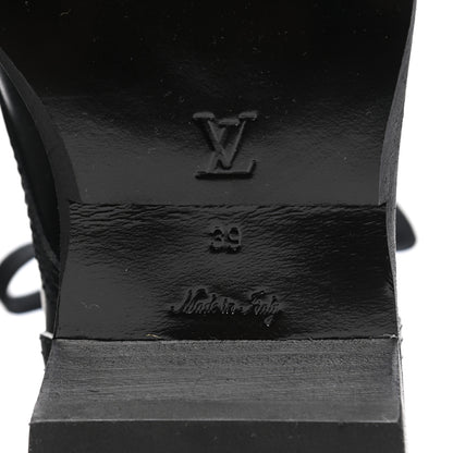 Louis Vuitton Calfskin Monogram Metropolis Flat Ranger Boots 39 Black 7 of 7