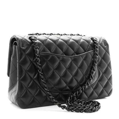 Chanel Lambskin Quilted Medium Double Flap So Black 3 of 10