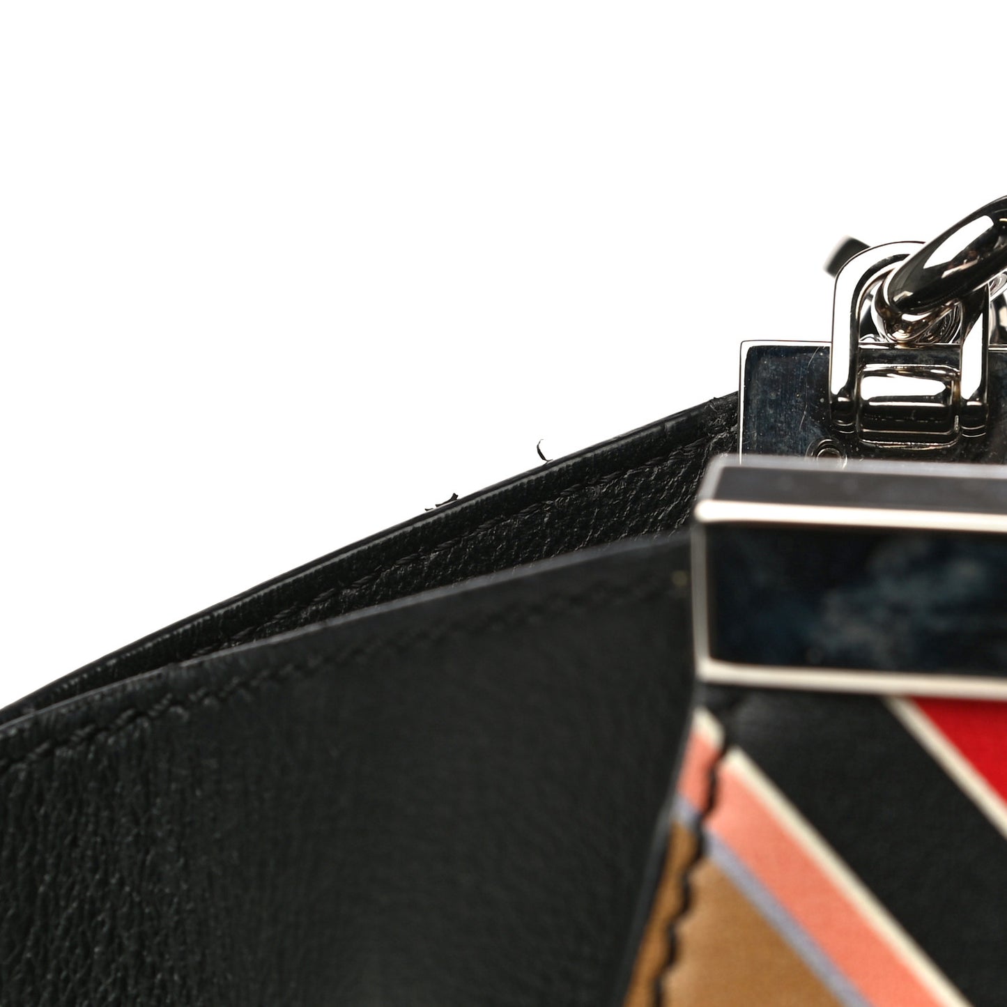 Calfskin Studded Diamond Mini 3Jours Tote Black Multicolor