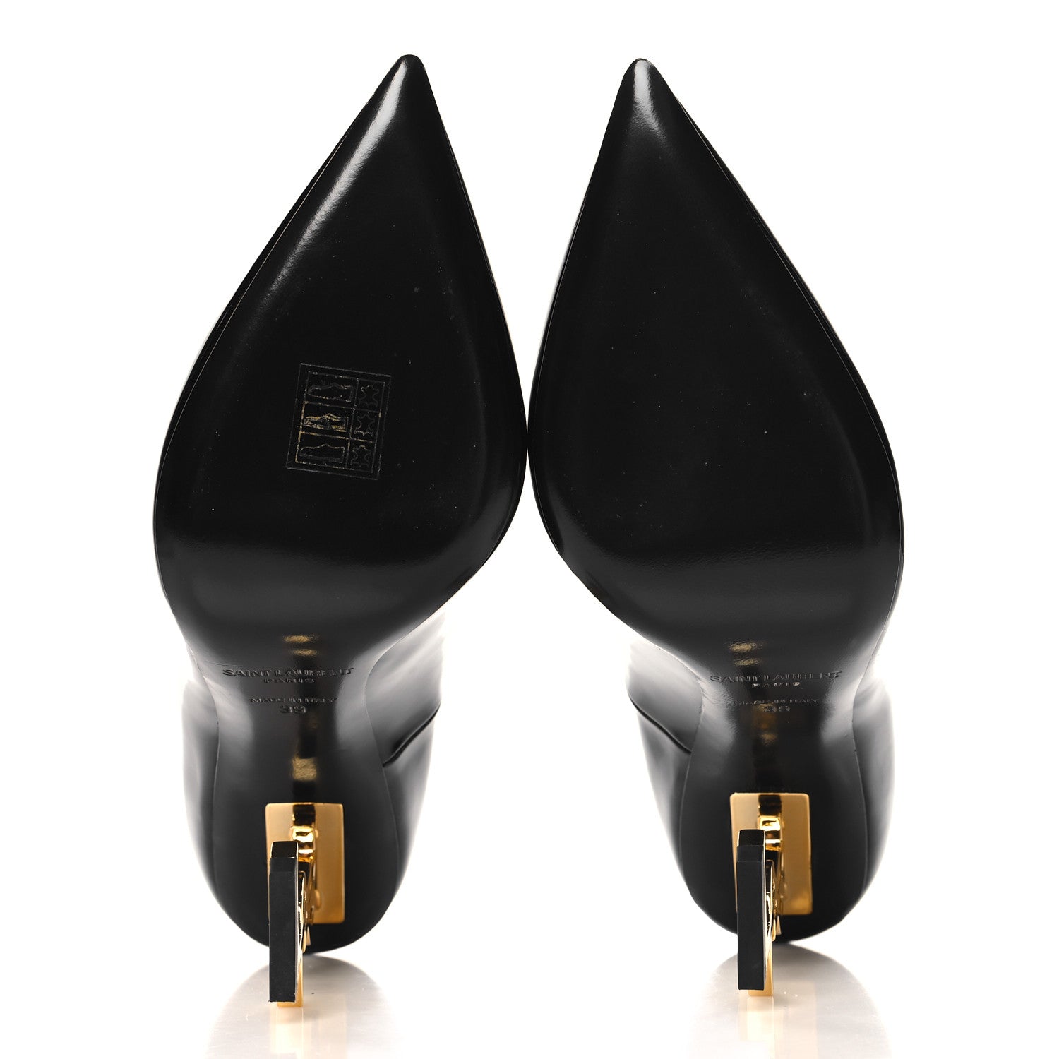 Saint Laurent Patent Opyum 110 Pumps 39 Black Gold 6 of 10