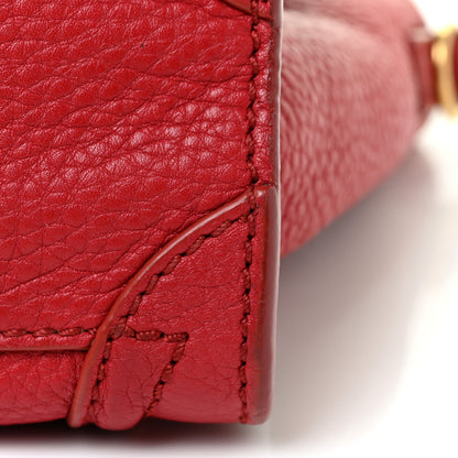 Celine Drummed Calfskin Nano Luggage Red 11 of 16