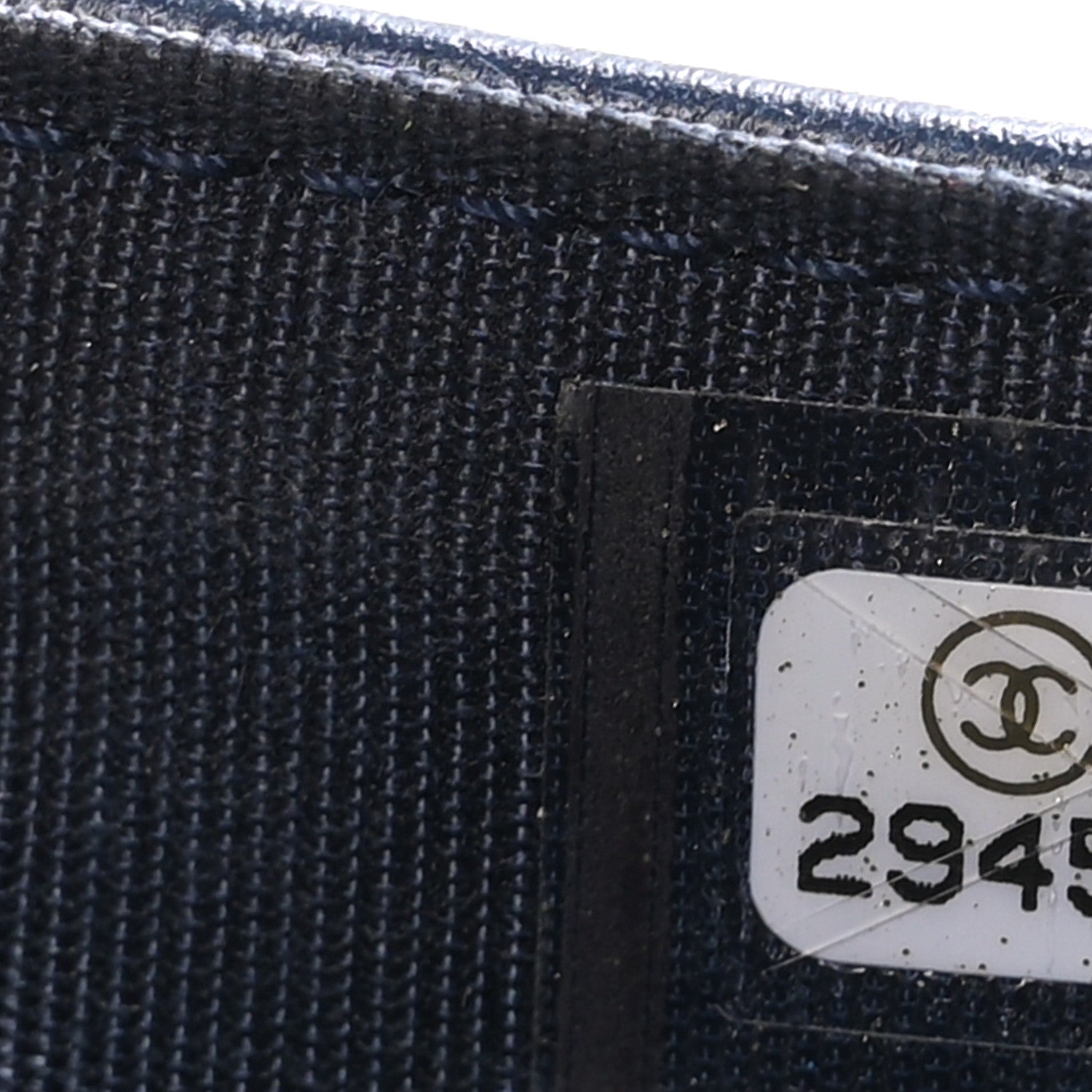 Chanel Caviar Quilted Medium Boy Flap Wallet Navy Blue 9 of 10
