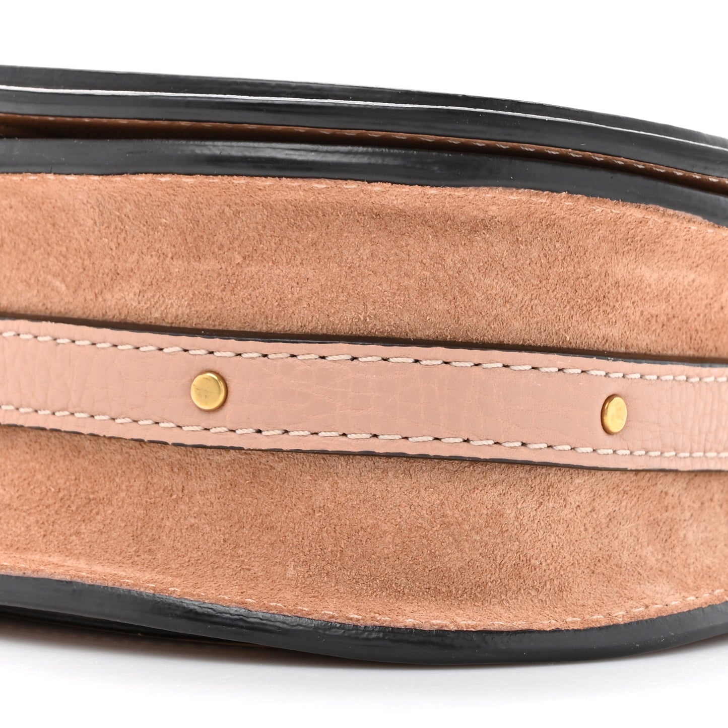 Calfskin Suede Small Nile Bracelet Bag Biscotti Beige