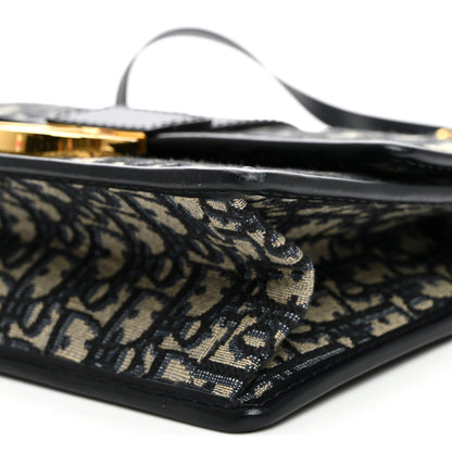Christian Dior Oblique 30 Montaigne Flap Bag Blue 9 of 9