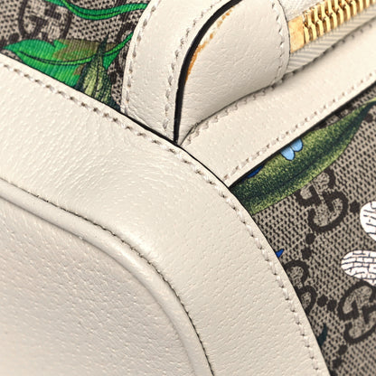 Gucci GG Supreme Monogram Flora Web Small Ophidia Day Backpack White 10 of 12