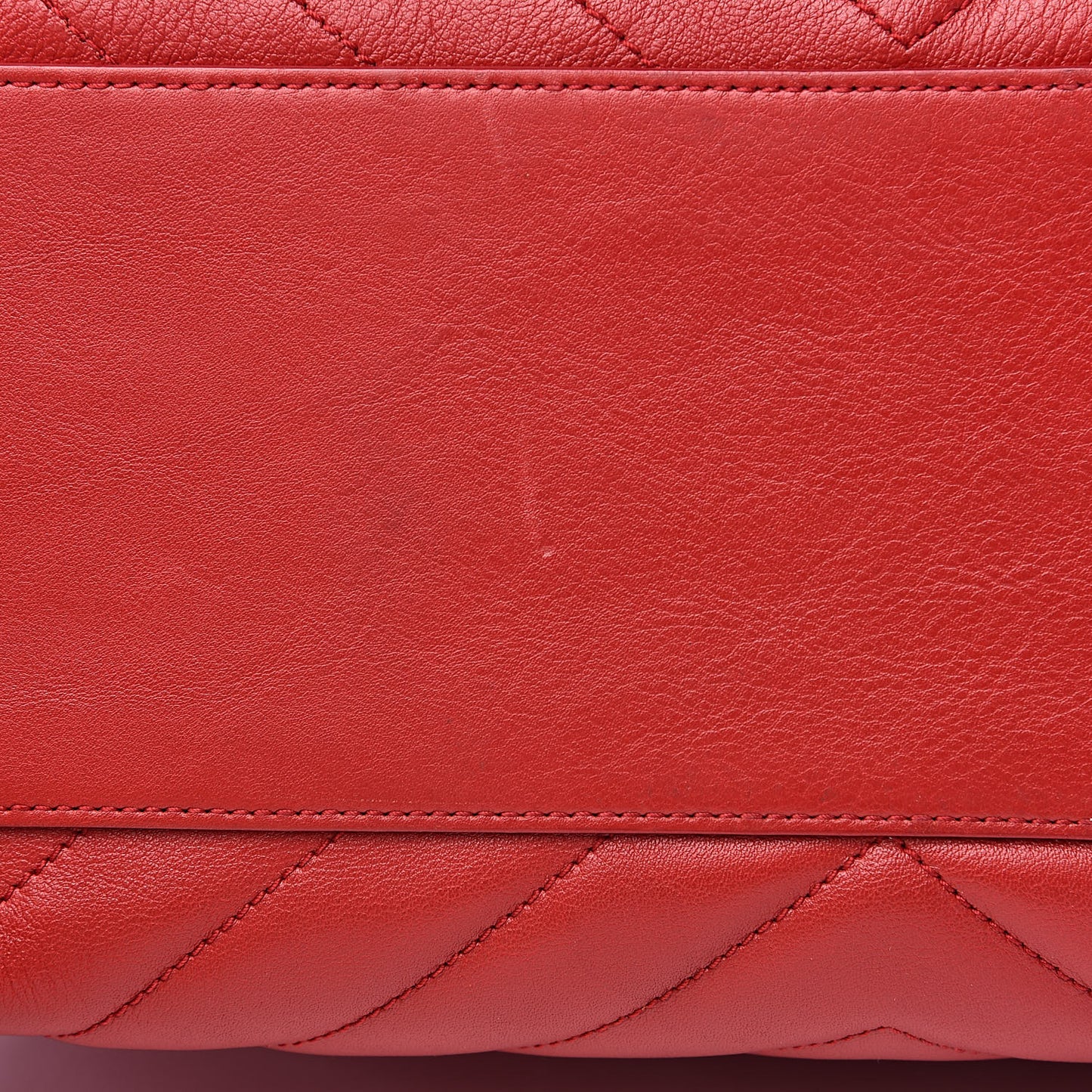 Calfskin Matelasse Chevron Small Monogram Cabas Lipstick Red