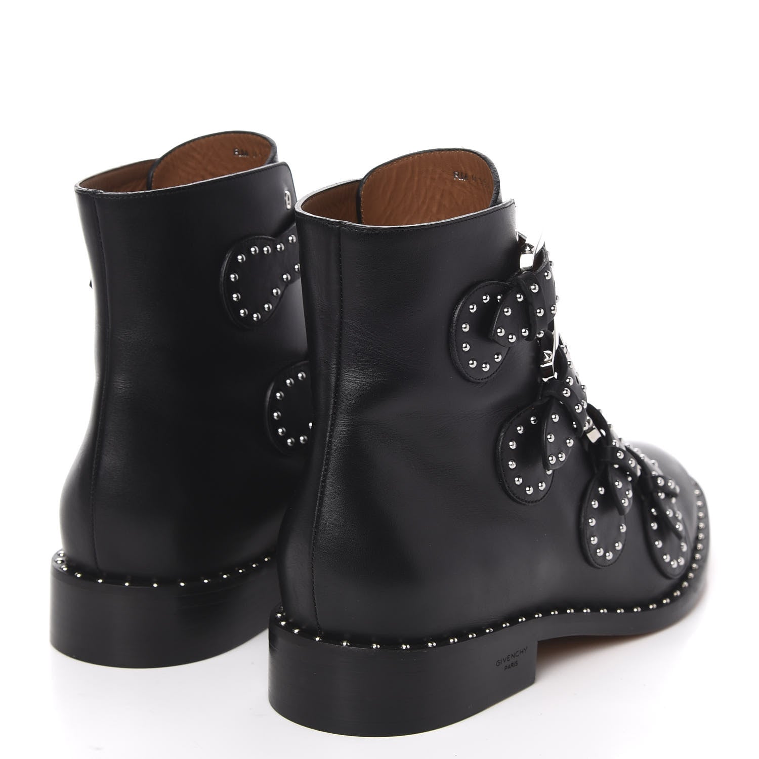 Givenchy Calfskin Studded Prue Buckle Bootie 40.5 Black 4 of 10