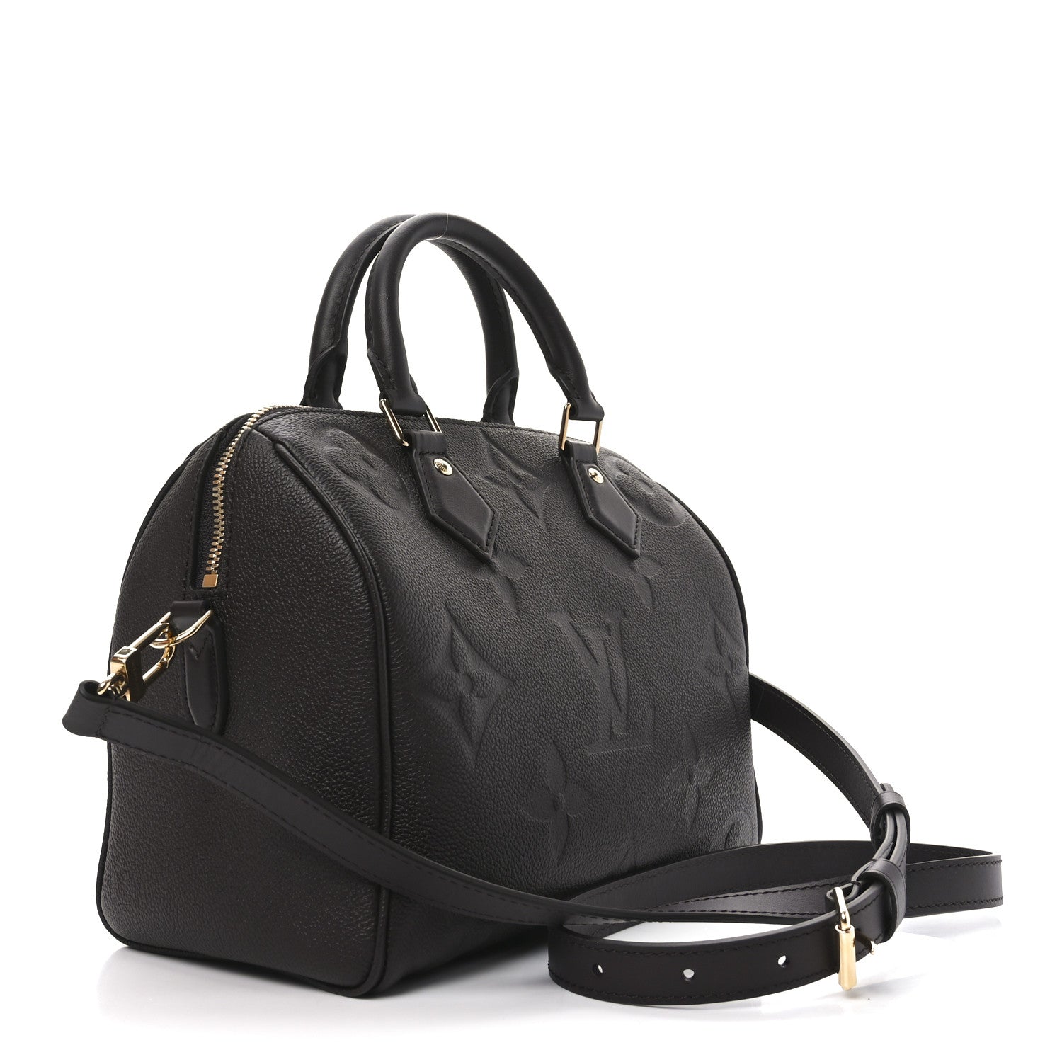 Louis Vuitton Empreinte Monogram Giant Speedy Bandouliere 25 Chocolate 3 of 10