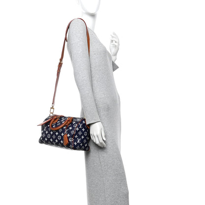 Louis Vuitton Calfskin Monogram Speedy P9 Bandouliere 25 Indigo 3 of 18