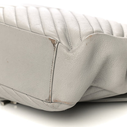 Saint Laurent Sheepskin Matelasse Large Monogram College Satchel Light Grey 12 of 31