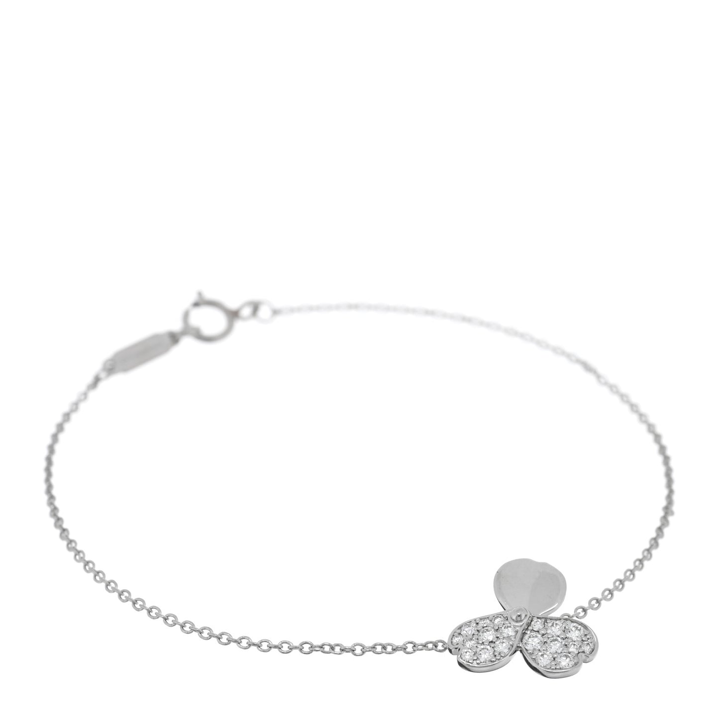 Platinum Diamond Paper Flowers Bracelet