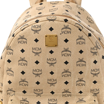 MCM Visetos Medium Studded Stark Backpack Beige 8 of 10