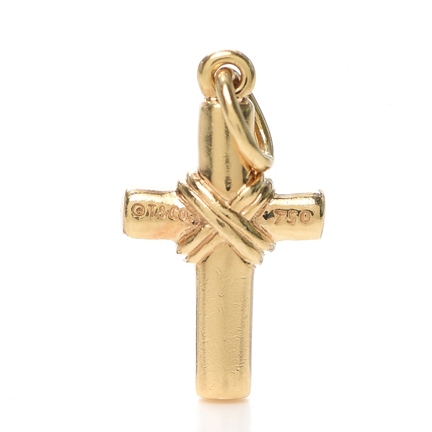 Tiffany 18K Yellow Gold Cross Charm 3 of 3