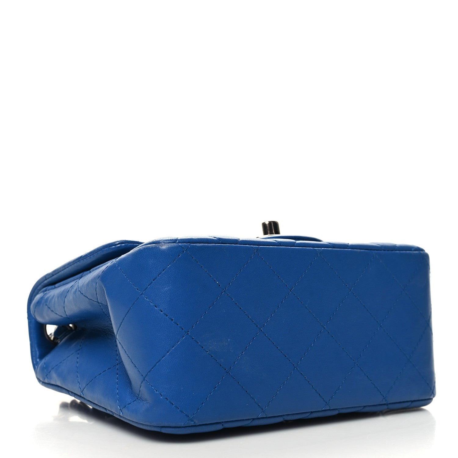 Chanel Lambskin Quilted Mini Square Flap Blue 4 of 12