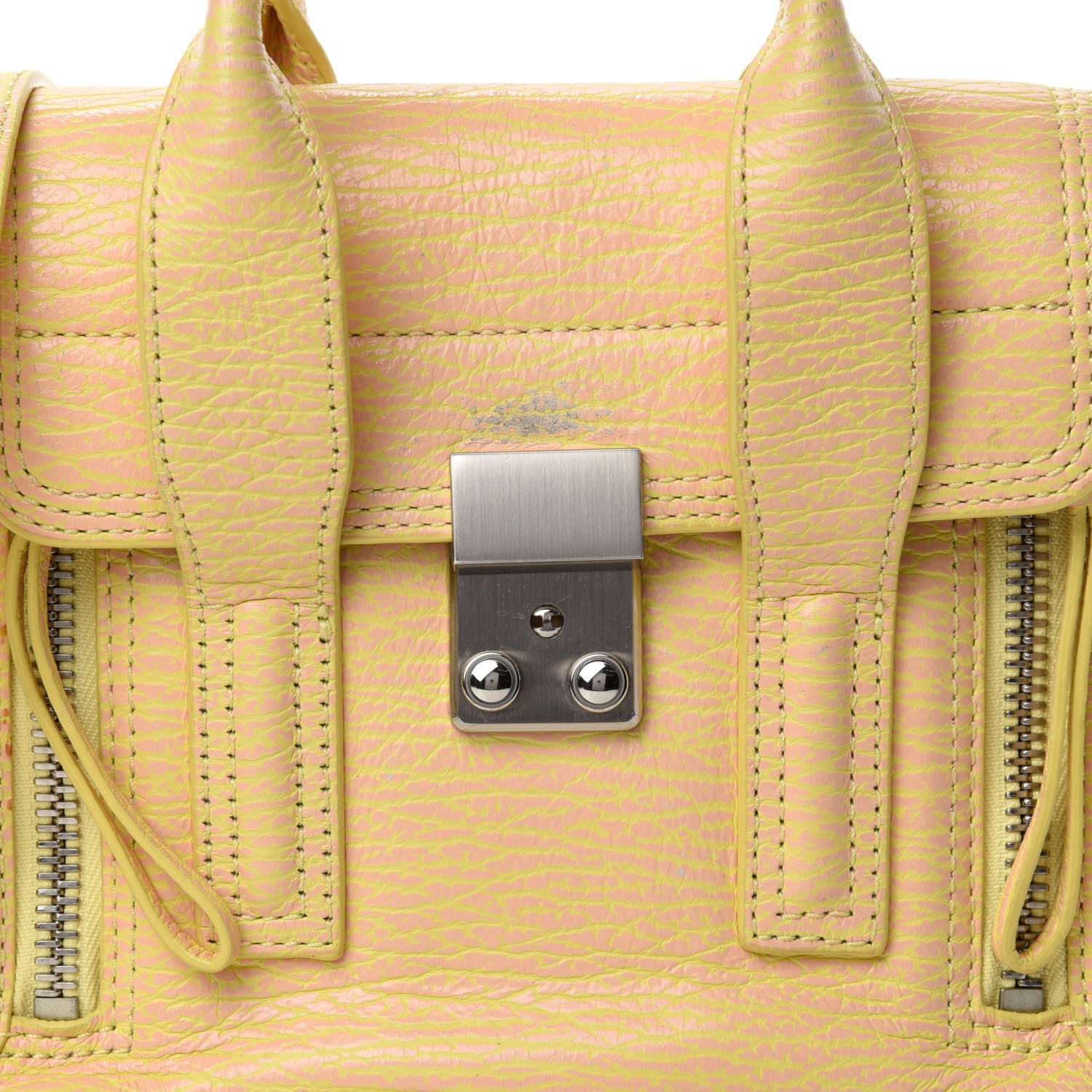 3.1 Phillip Lim Shark Embossed Textured Calfskin Mini Pashli Satchel Mimosa Petal 20 of 20