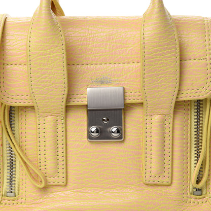 3.1 Phillip Lim Shark Embossed Textured Calfskin Mini Pashli Satchel Mimosa Petal 20 of 20