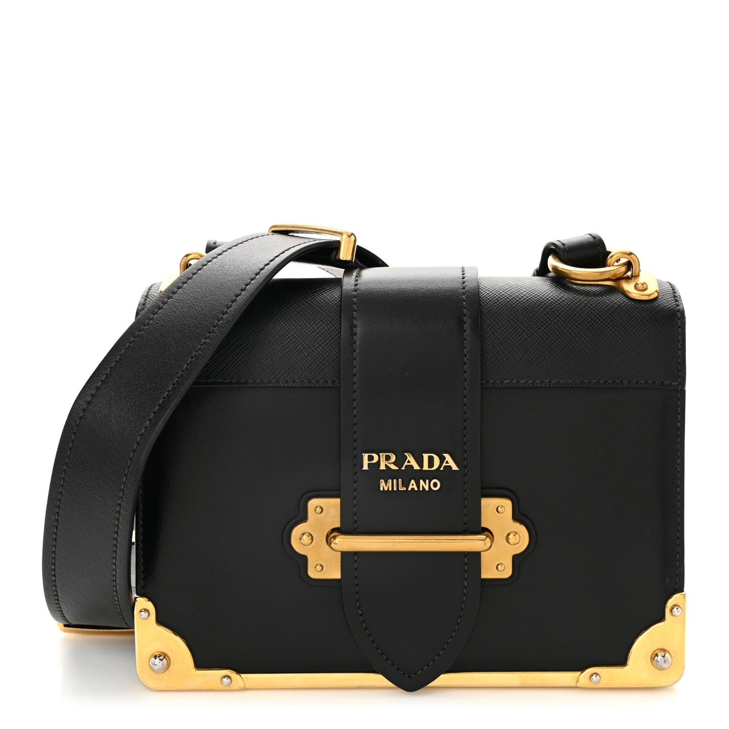 City Calf Saffiano Cahier Bag Black