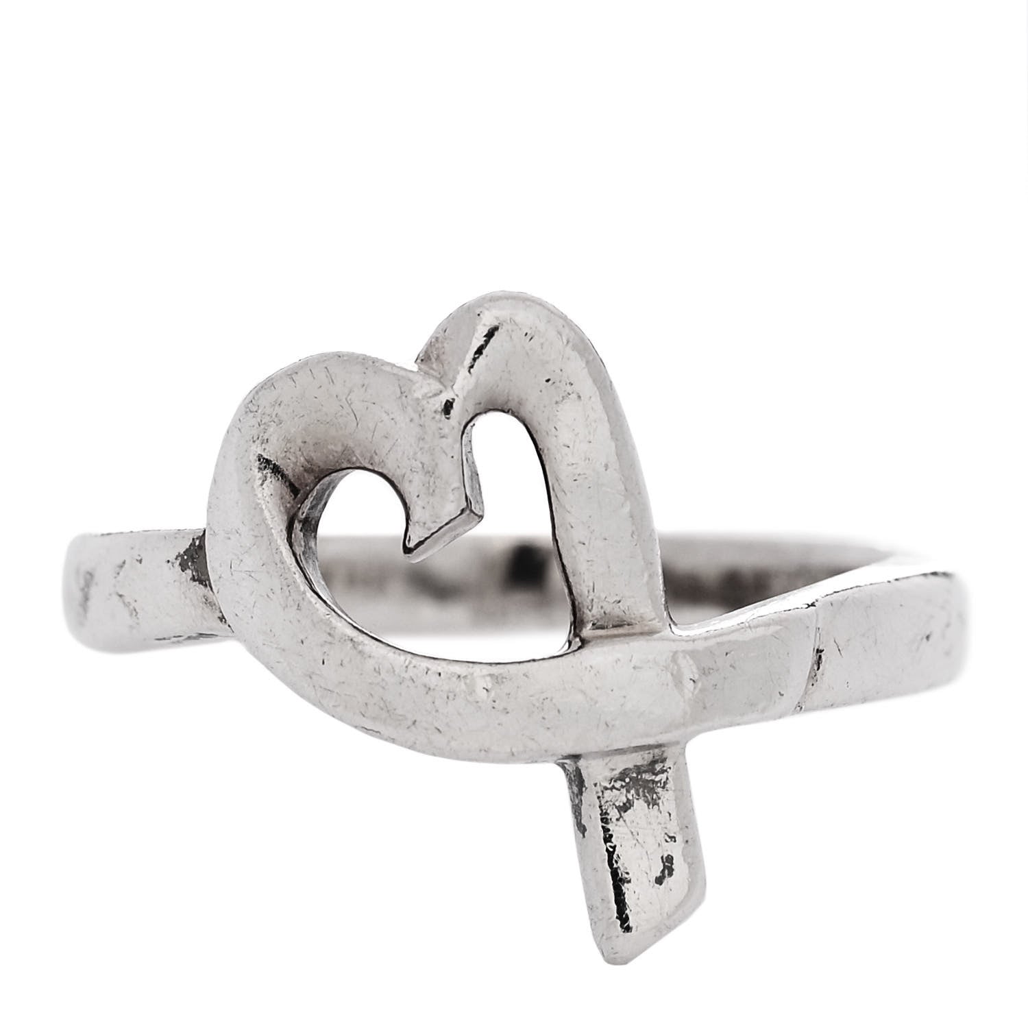 Tiffany Sterling Silver Paloma Picasso Loving Heart Ring 50 5.5 1 of 5