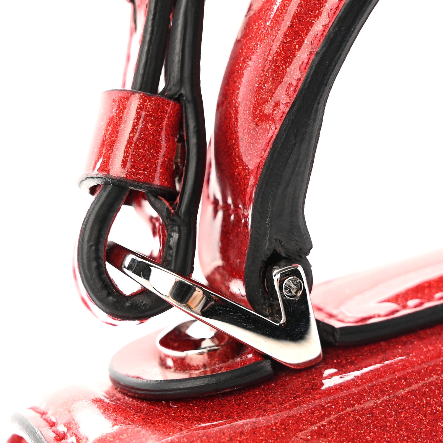 Salvatore Ferragamo Glitter Patent Mini Boxyz Red 10 of 13