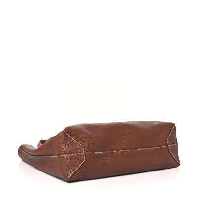 Hermes Taurillon Clemence Double Sens 36 Reversible Tote Marron Tosca 7 of 15