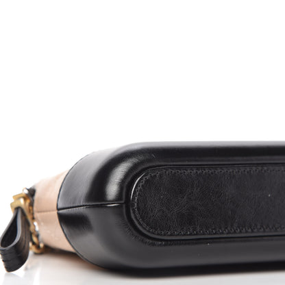 Chanel Aged Calfskin Quilted Small Gabrielle Clutch With Chain Beige Black 6 of 12