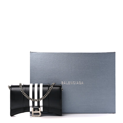 Balenciaga X ADIDAS Box Calfskin Hourglass Chain Bag Black 9 of 9