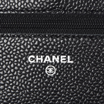 Chanel Caviar Quilted Wallet On Chain WOC Black 6 of 8
