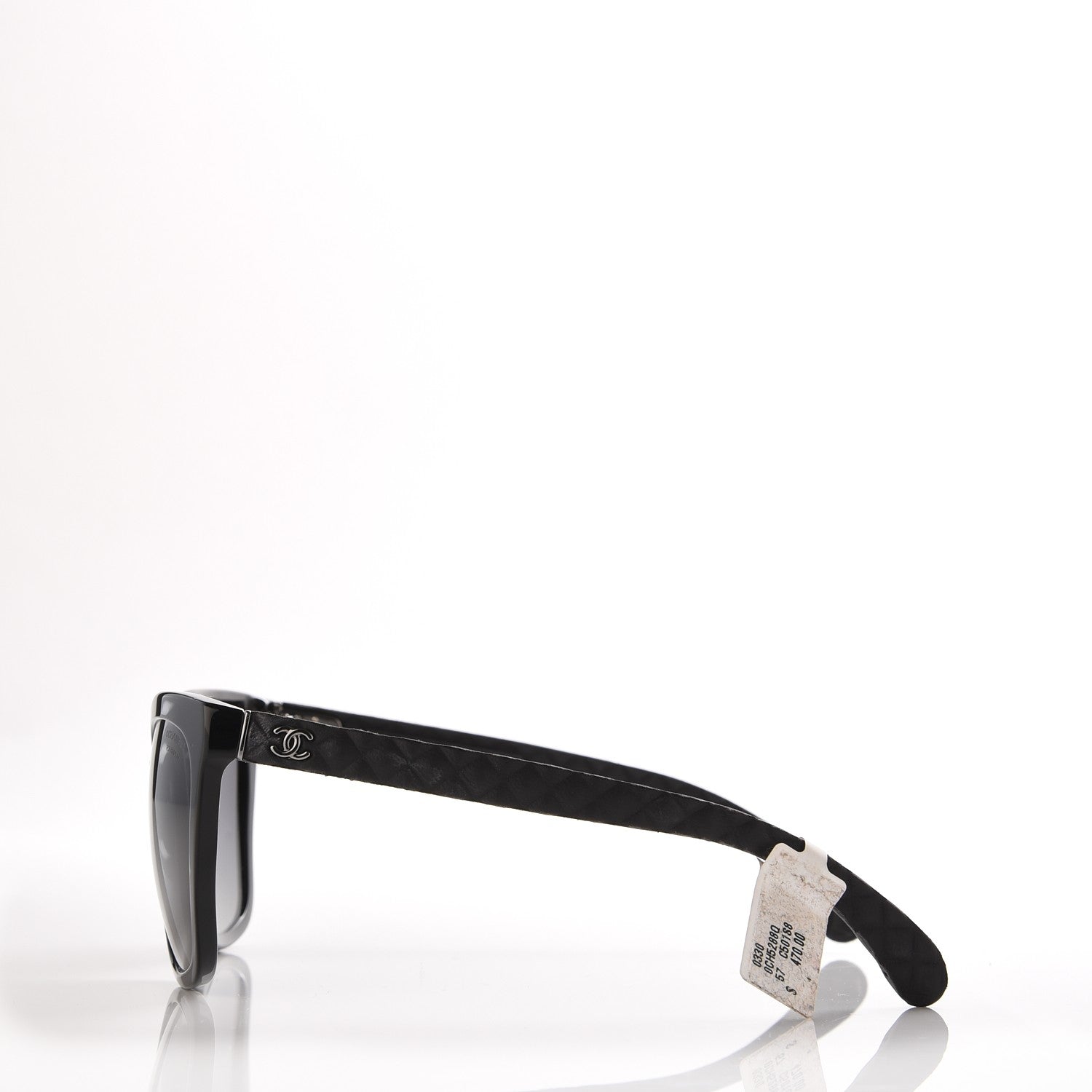 Chanel Acetate Quilted Polarized Butterfly CC Sunglasses 5288-Q Black 3 of 8