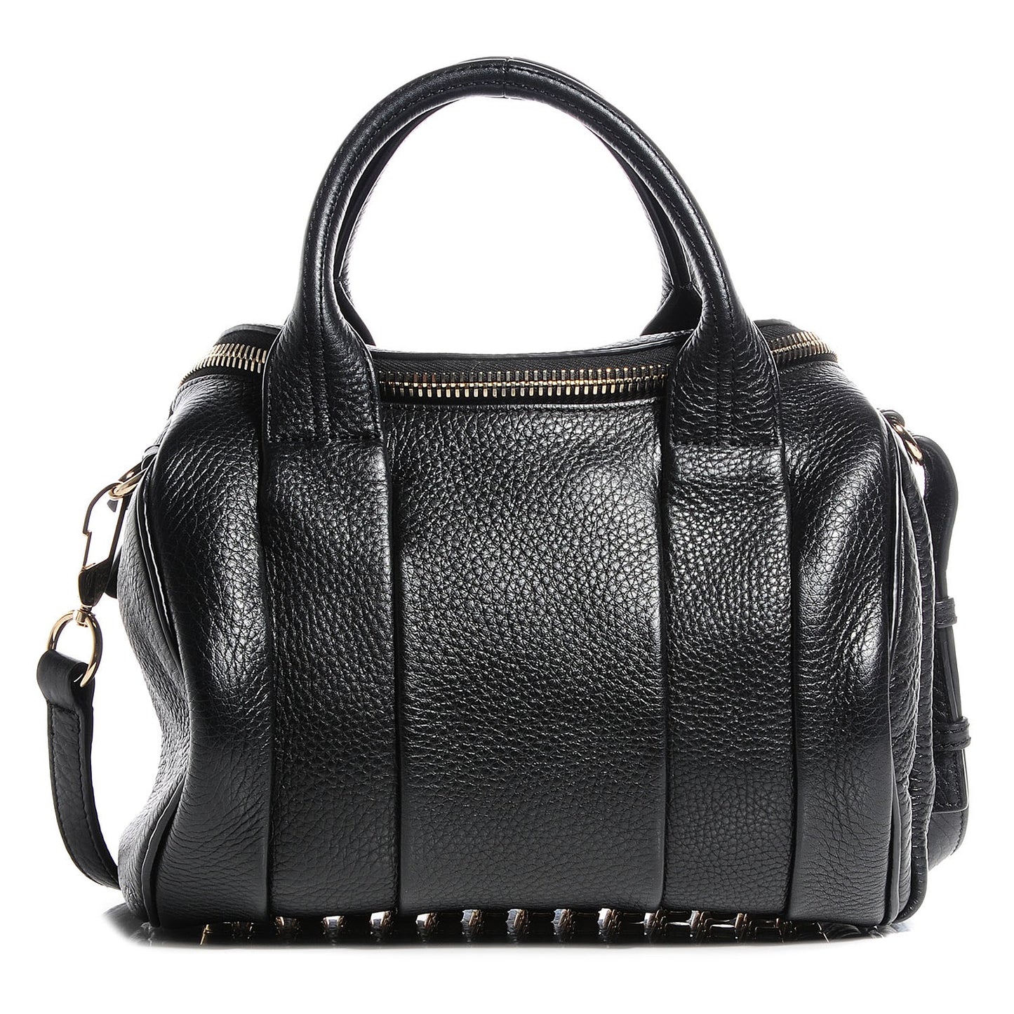Pebbled Lambskin Rockie Black w Pale Gold Hardware