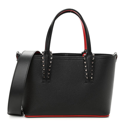Christian Louboutin Calfskin Spikes Mini East West Cabata Tote Black 1 of 8