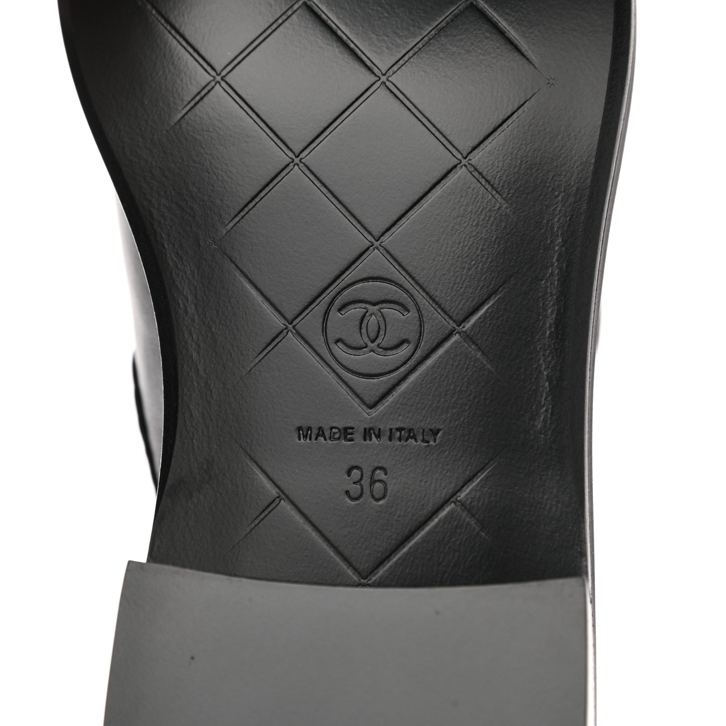 Lambskin Quilted CC Turnlock Loafers 36 Black