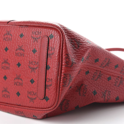 MCM Visetos Medium Liz Reversible Shopper Tote Ruby Red 7 of 15