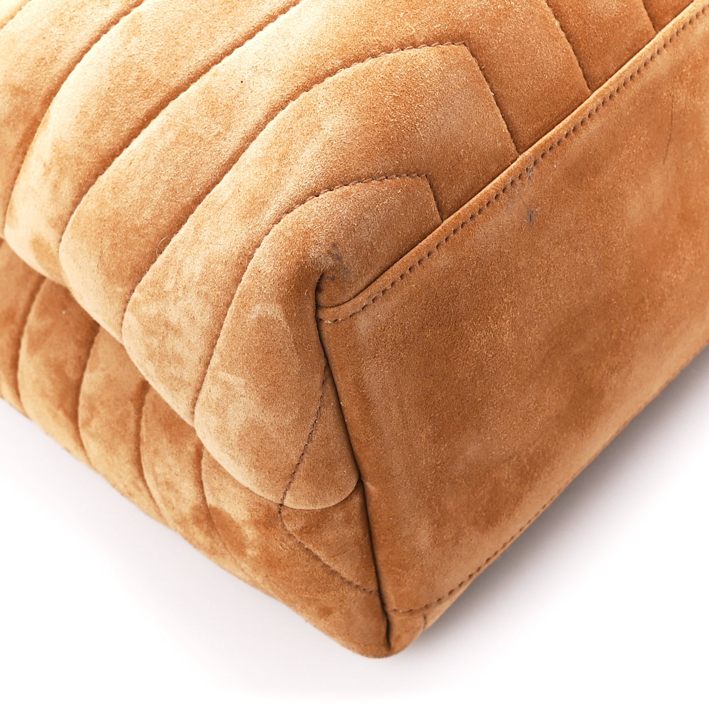 Suede Y Quilted Monogram Medium Loulou Chain Satchel Cinnamon