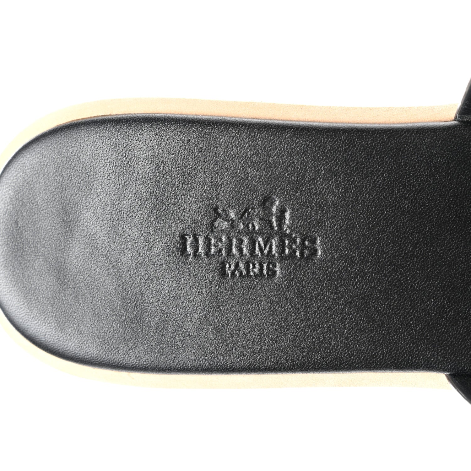 Hermes Calfskin Cork Eze 30 Sandals 38 Black 7 of 9