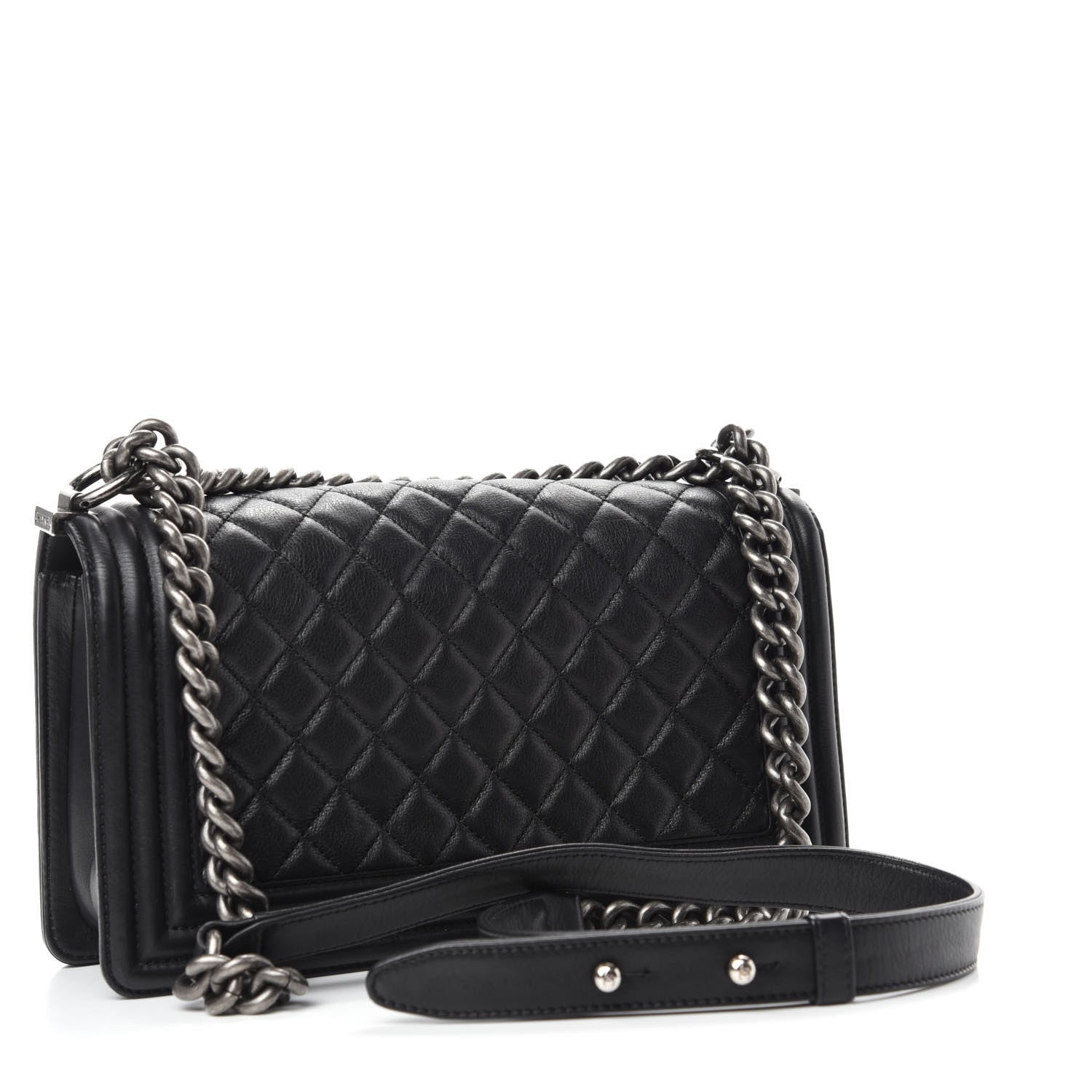 Chanel Calfskin Quilted Medium Boy Flap Black 3 of 10