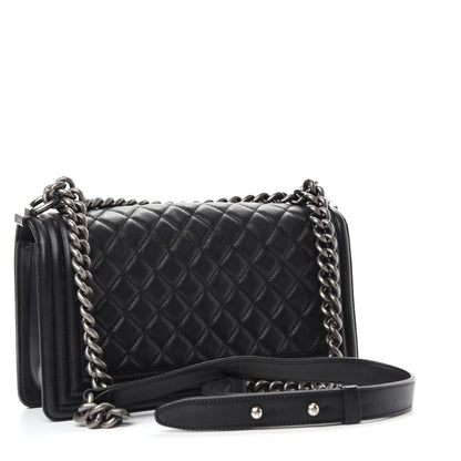 Chanel Calfskin Quilted Medium Boy Flap Black 3 of 10