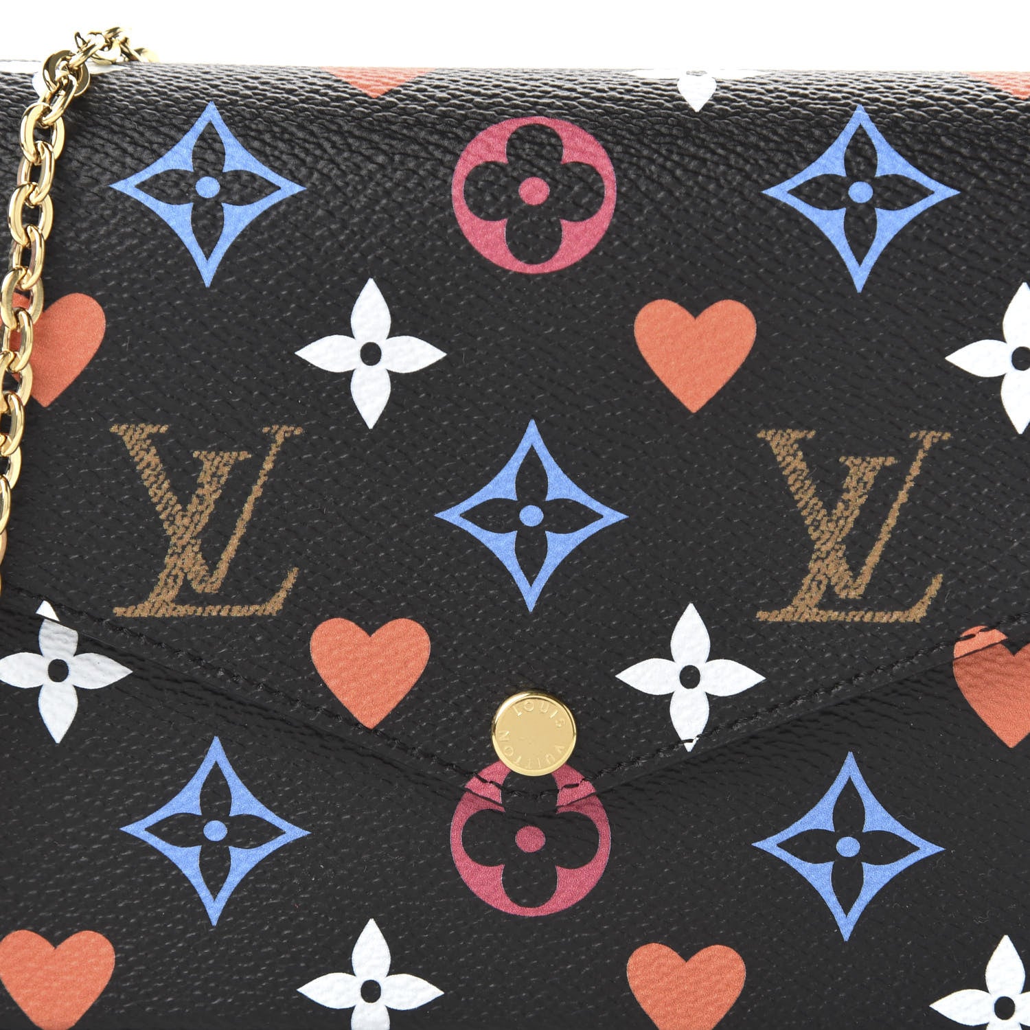 Louis Vuitton Game On Felicie Chain Wallet Black 9 of 10