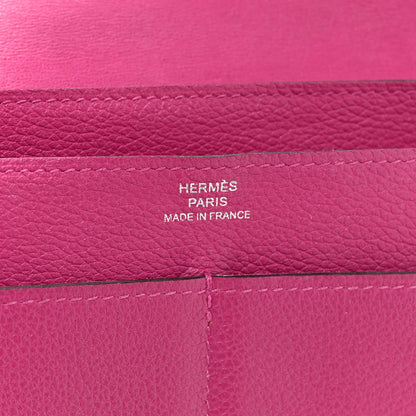 Hermes Evercolor Dogon Duo Wallet Rose Pourpre 7 of 13