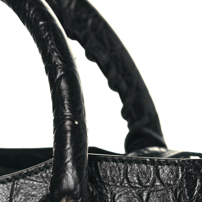 Balenciaga Calfskin Crocodile Embossed Classic Hardware City Black 10 of 10