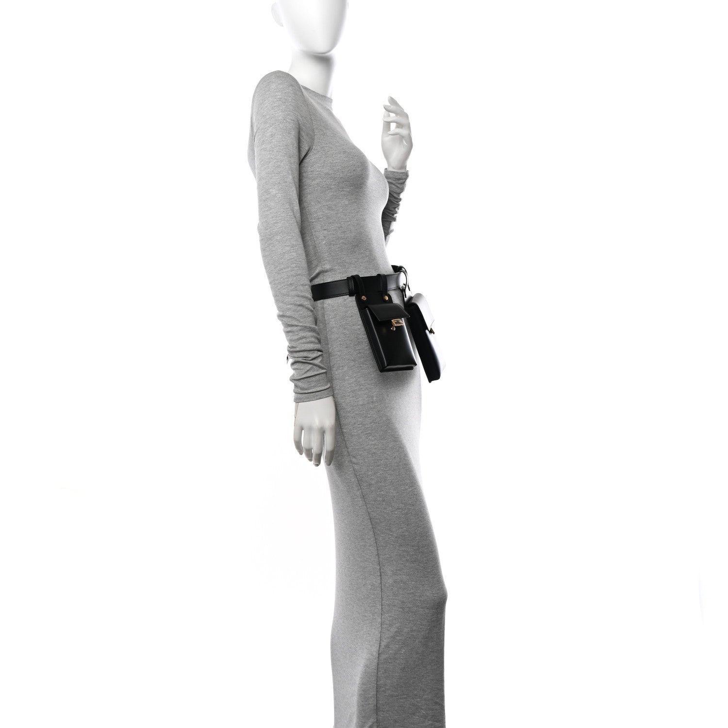 Fendi Calfskin Multi Pocket Belt Black 2 of 15