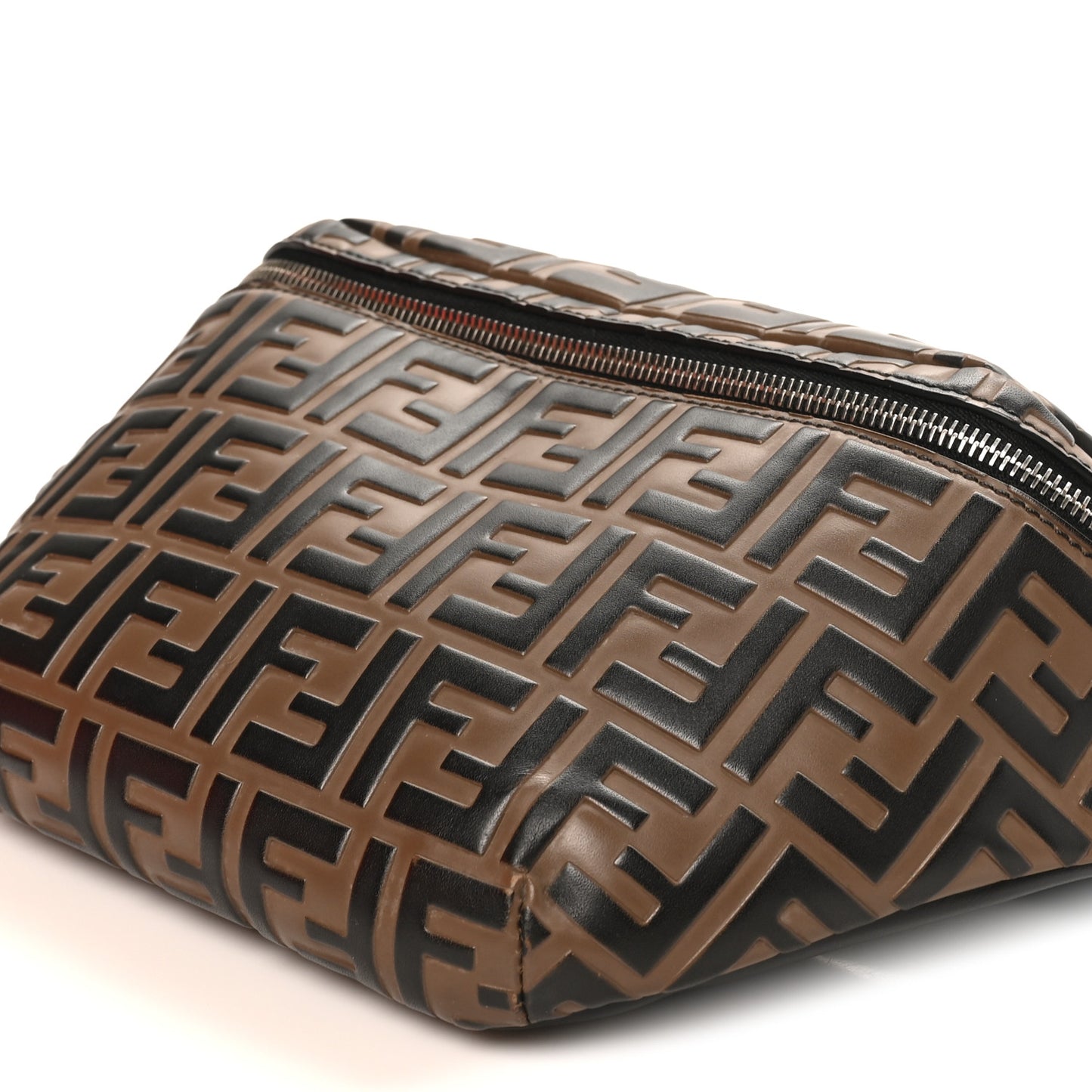 Vitello Century Bi-Color FF 1974 Embossed Belt Bag Maya Black