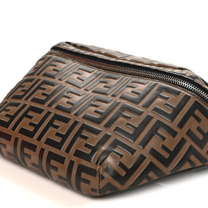 Fendi Vitello Century Bi-Color FF 1974 Embossed Belt Bag Maya Black 10 of 10