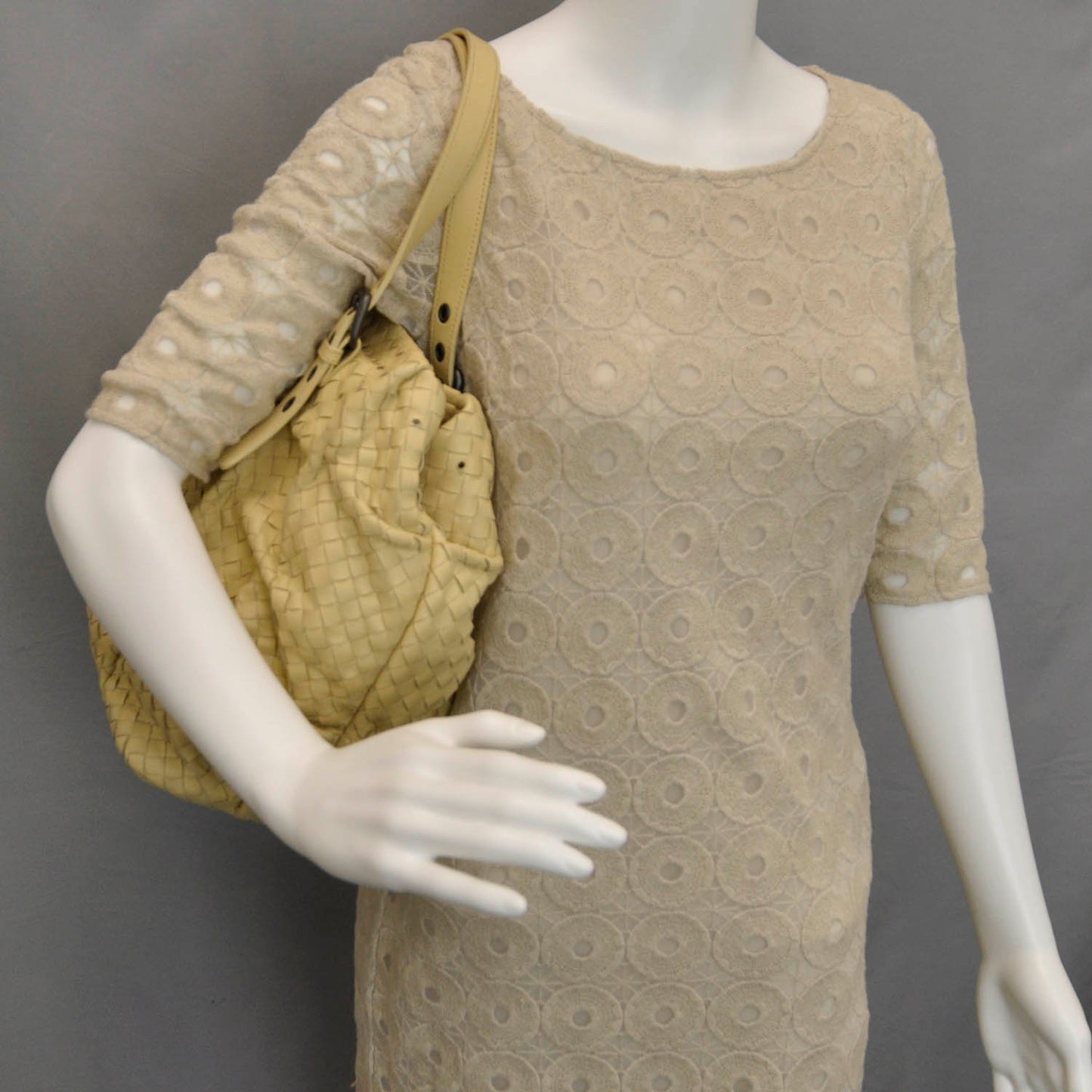 Nappa Intrecciato Tote Cream