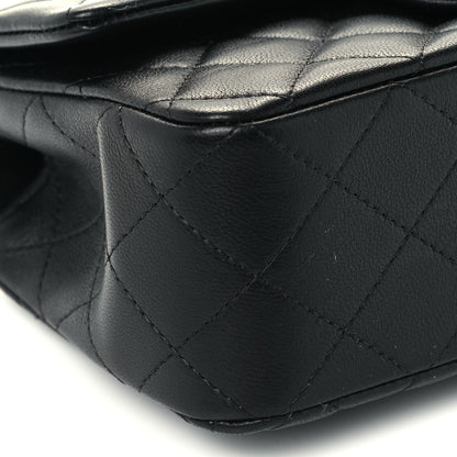 Chanel Lambskin Quilted Mini Top Handle Rectangular Flap Black 10 of 12