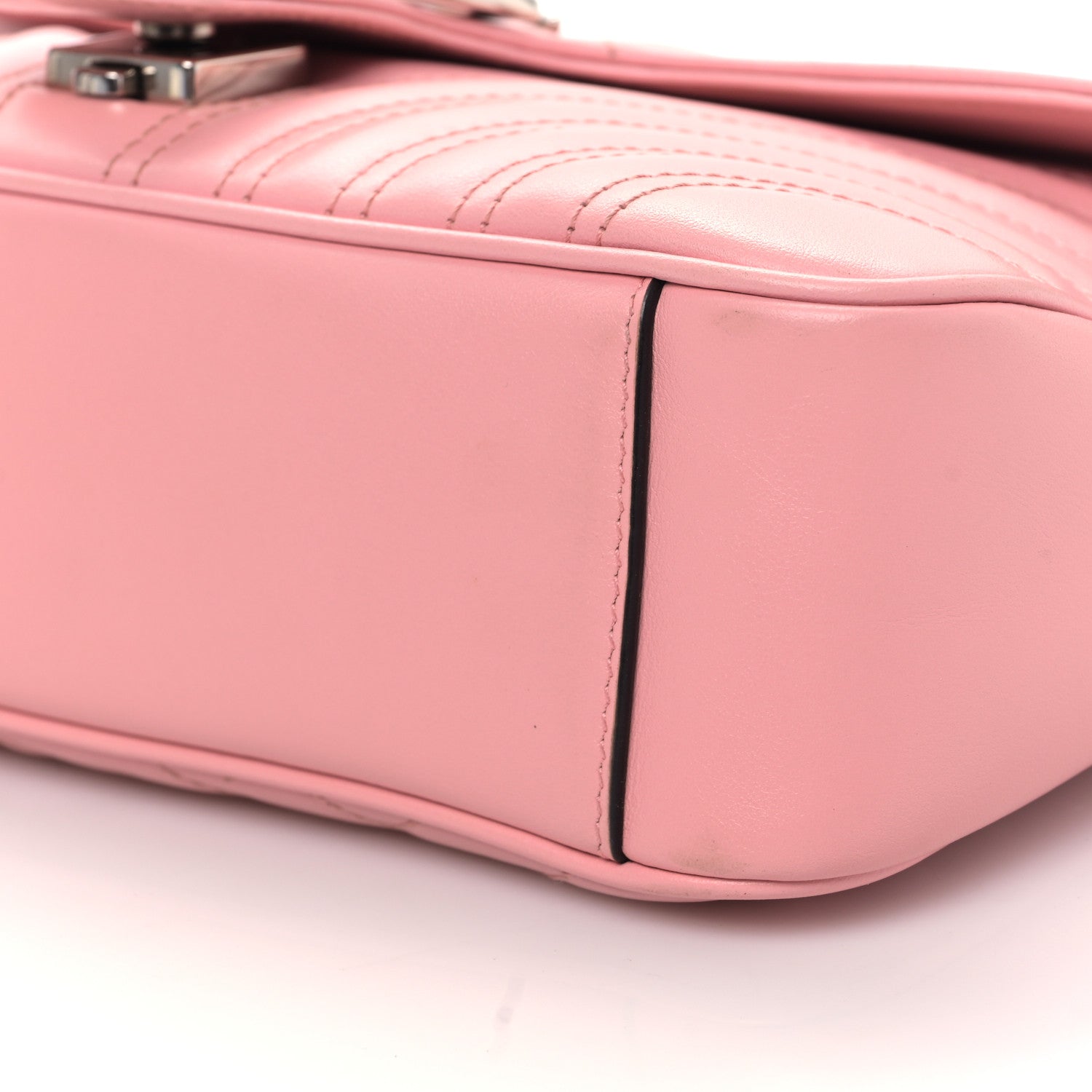 Gucci Calfskin Matelasse Small GG Marmont Shoulder Bag Wild Rose 9 of 9